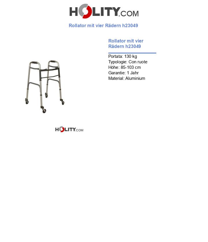 Rollator mit vier Rädern h23049