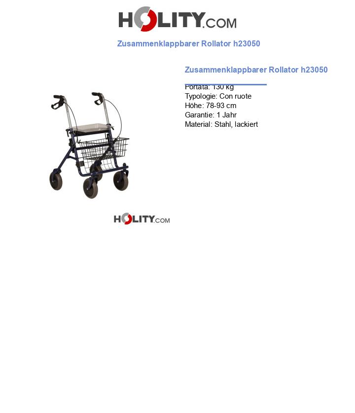Zusammenklappbarer Rollator h23050