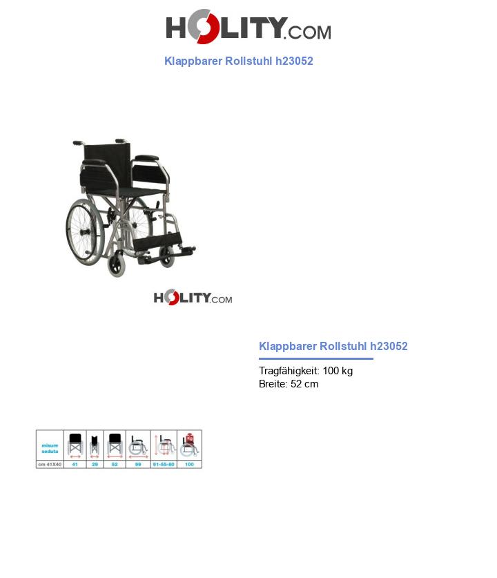 Klappbarer Rollstuhl h23052