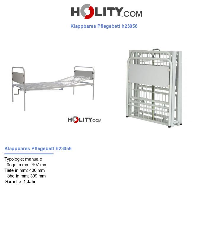 Klappbares Pflegebett h23056