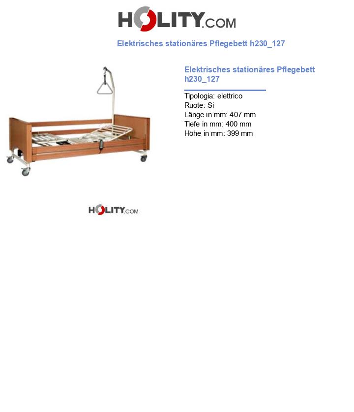 Elektrisches stationäres Pflegebett h230_127