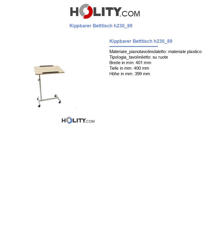 Kippbarer Betttisch h230_89