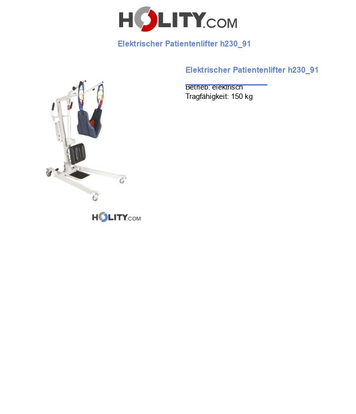 Elektrischer Patientenlifter h230_91