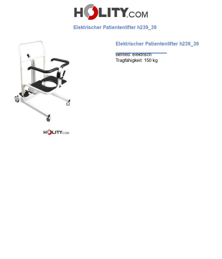 Elektrischer Patientenlifter h239_39