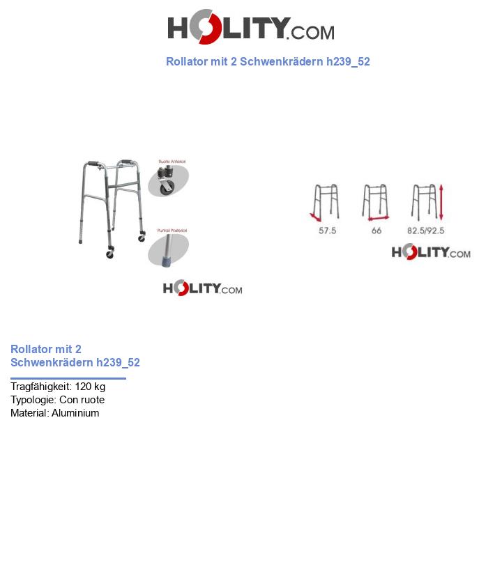 Rollator mit 2 Schwenkrädern h239_52