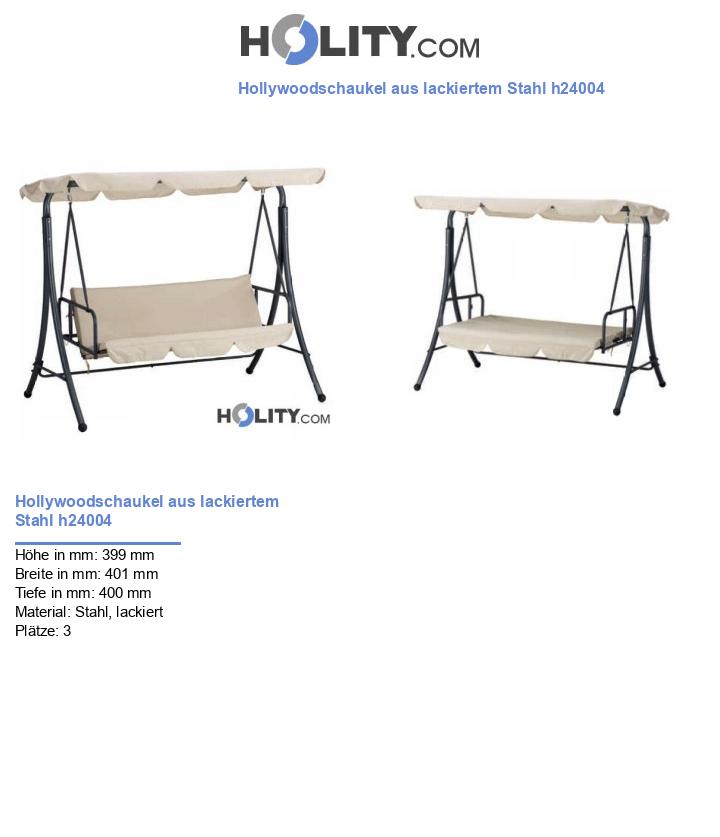 Hollywoodschaukel aus lackiertem Stahl h24004