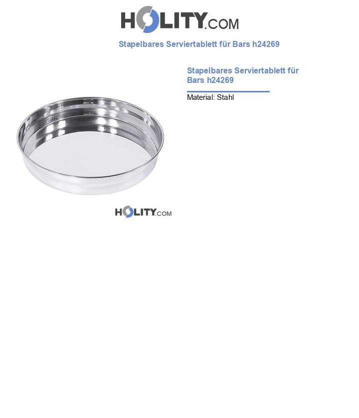 Stapelbares Serviertablett für Bars h24269