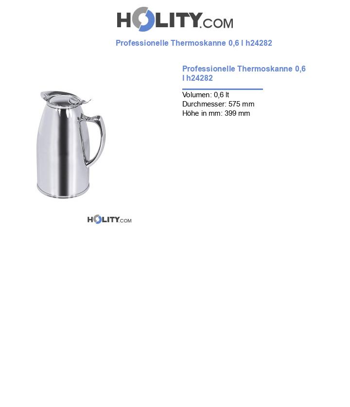 Professionelle Thermoskanne 0,6 l h24282