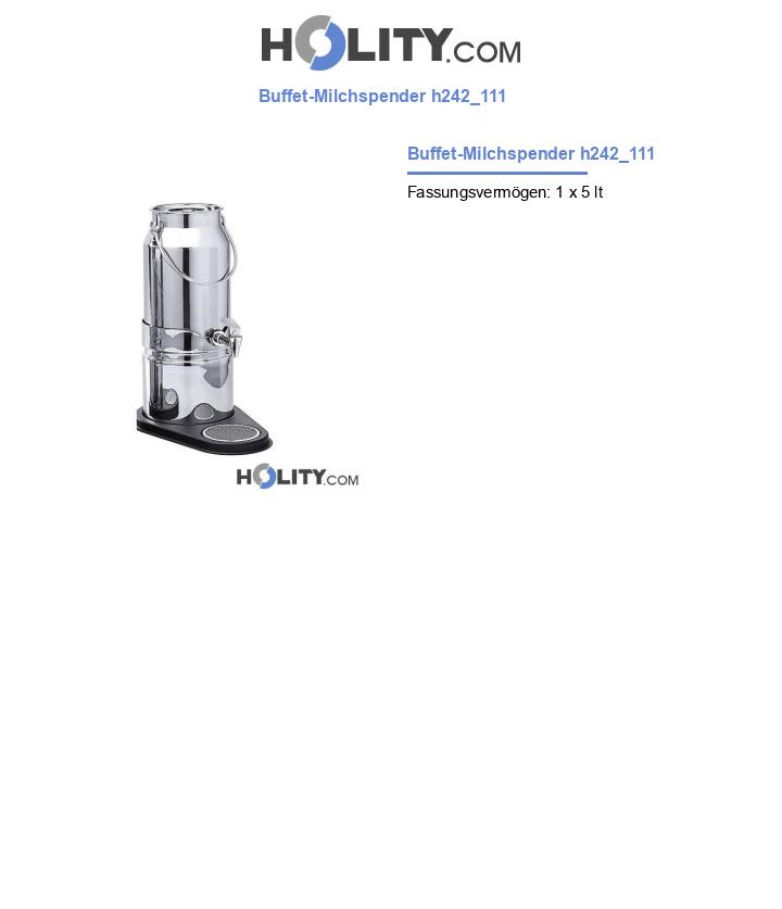 Buffet-Milchspender h242_111