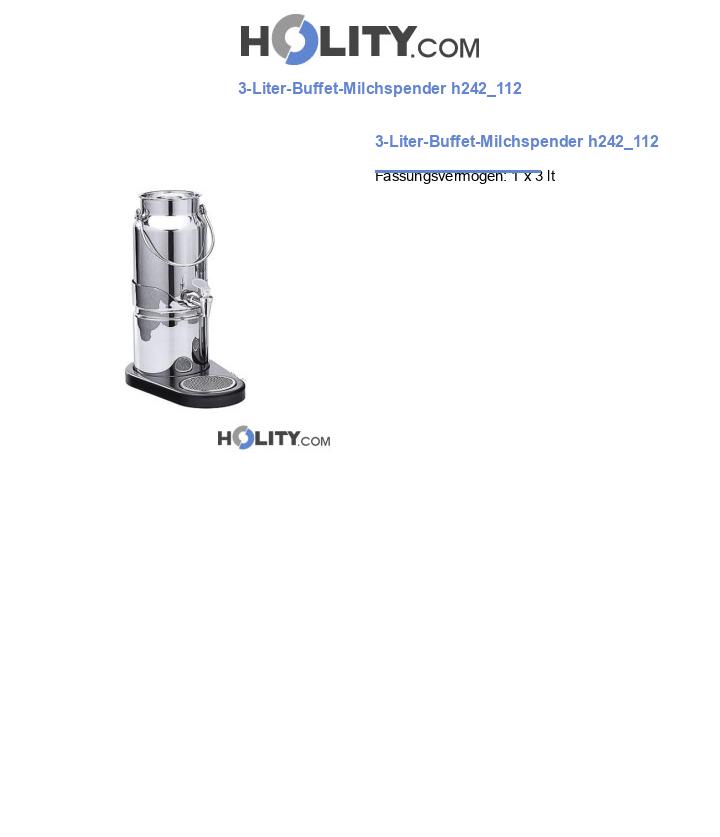 3-Liter-Buffet-Milchspender h242_112