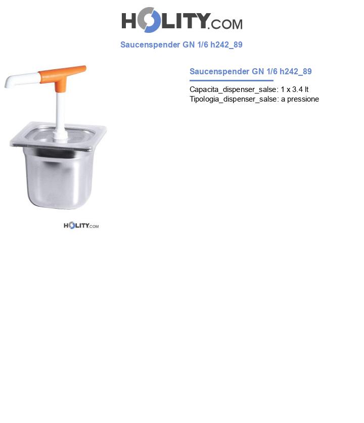 Saucenspender GN 1/6 h242_89