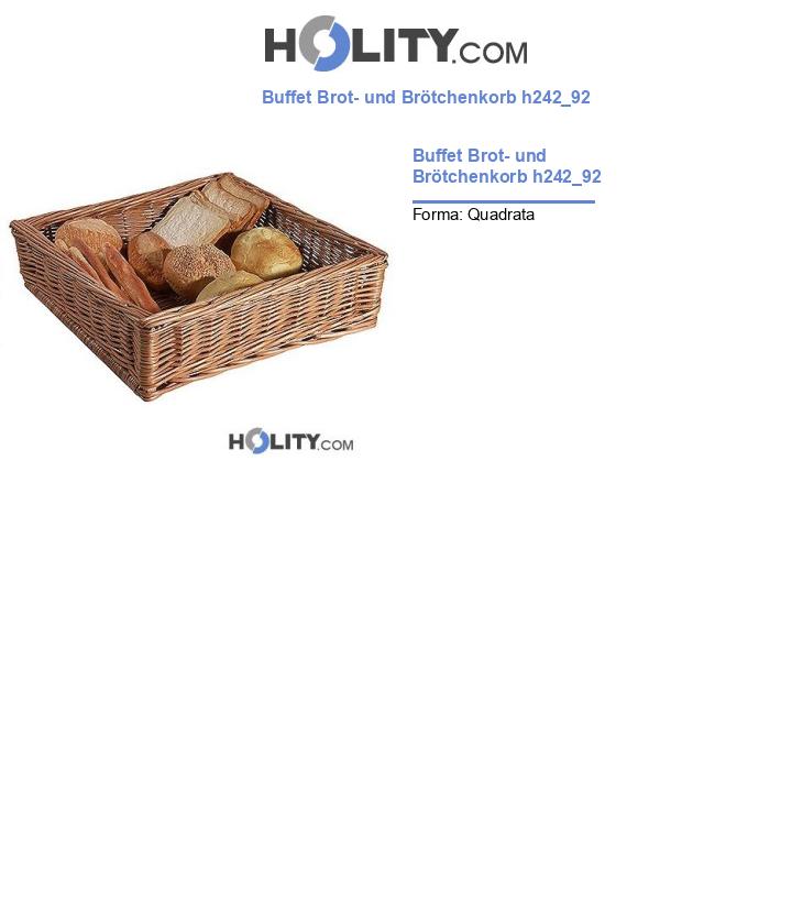 Buffet Brot- und Brötchenkorb h242_92