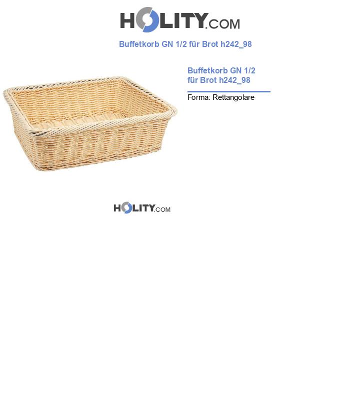 Buffetkorb GN 1/2 für Brot h242_98