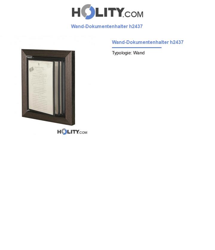 Wand-Dokumentenhalter h2437