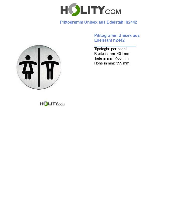 Piktogramm Unisex aus Edelstahl h2442