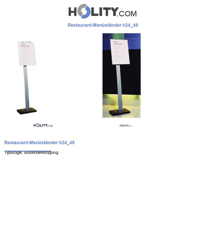 Restaurant-Menüständer h24_49