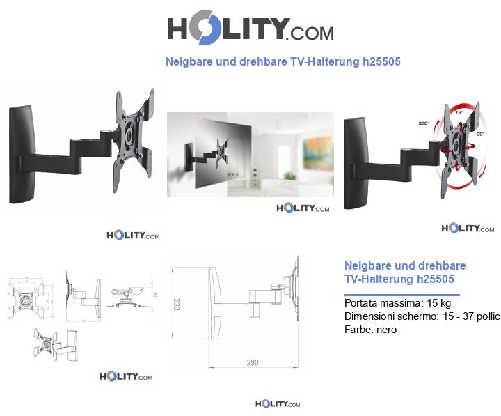 Neigbare und drehbare TV-Halterung h25505