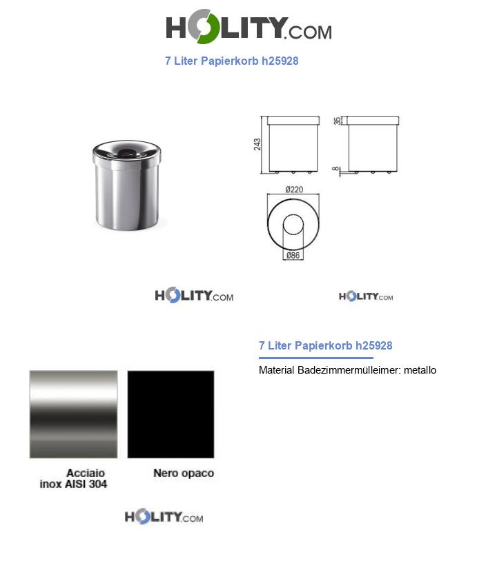 7 Liter Papierkorb h25928