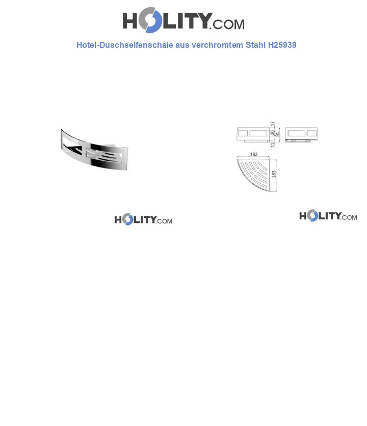 Hotel-Duschseifenschale aus verchromtem Stahl H25939
