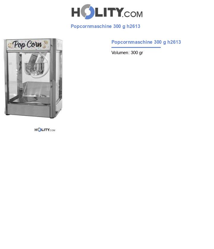 Popcornmaschine 300 g h2613