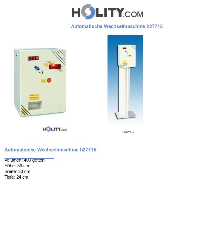 Automatische Wechselmaschine h27715