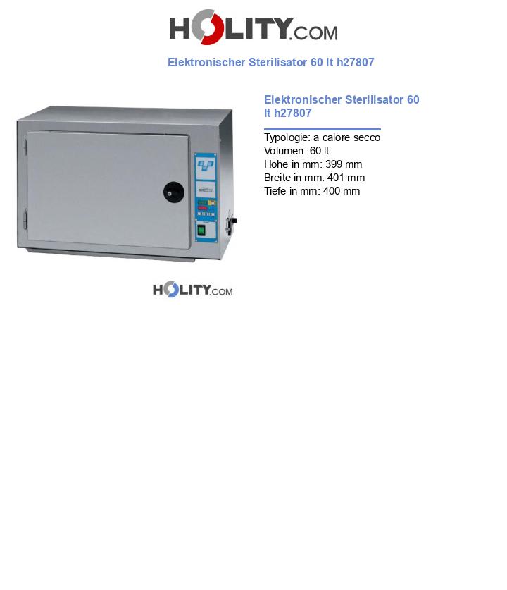 Elektronischer Sterilisator 60 lt h27807