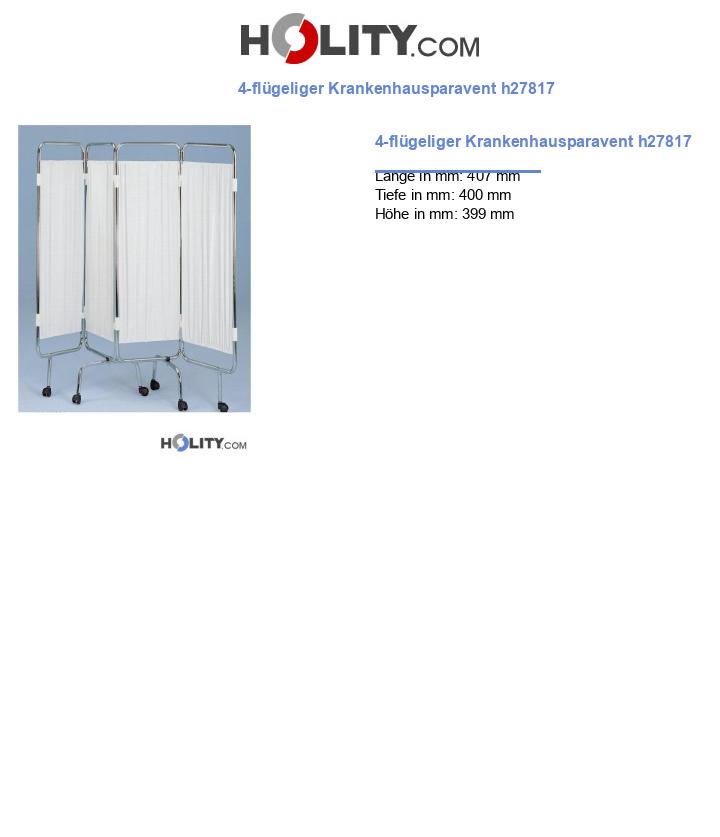 4-flügeliger Krankenhausparavent h27817