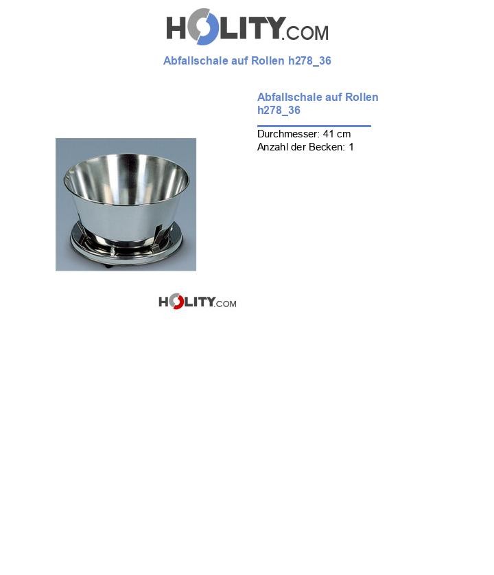 Abfallschale auf Rollen h278_36