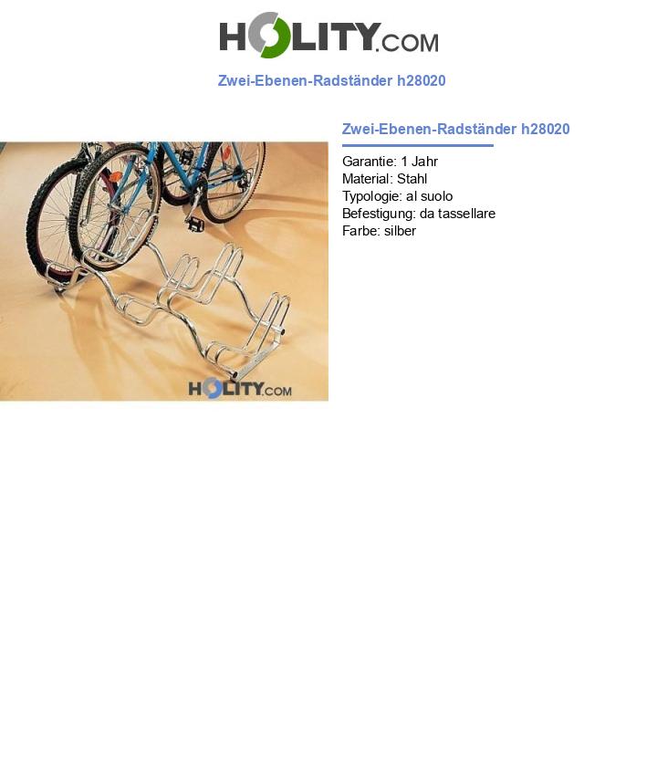 Zwei-Ebenen-Radständer h28020