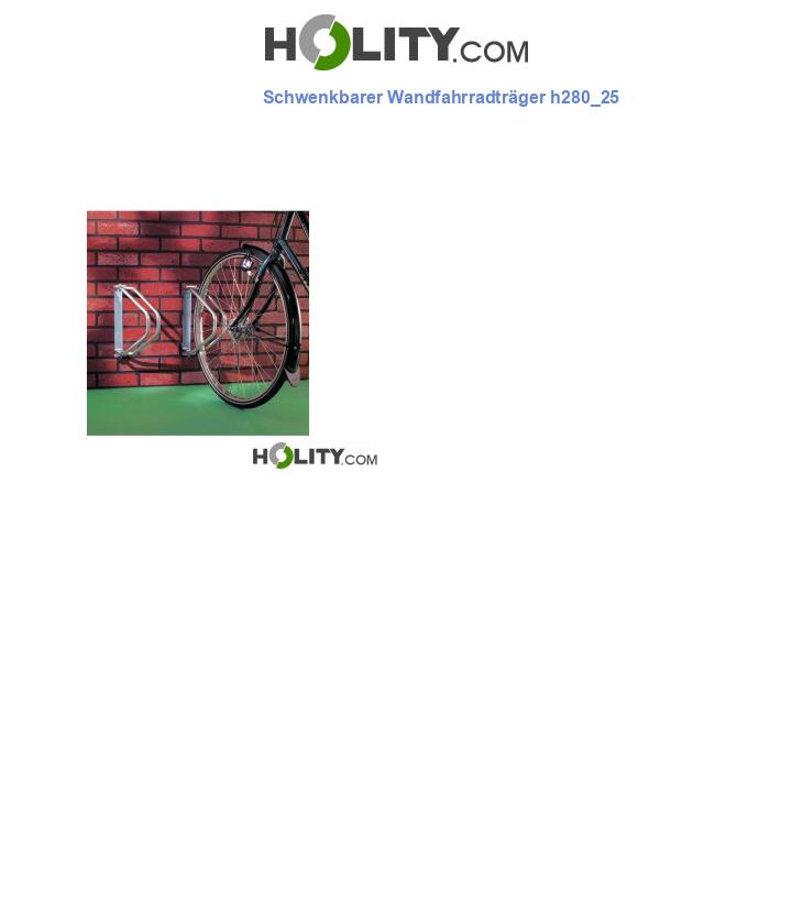 Schwenkbarer Wandfahrradträger h280_25