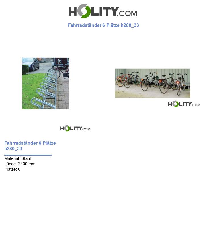 Fahrradständer 6 Plätze h280_33