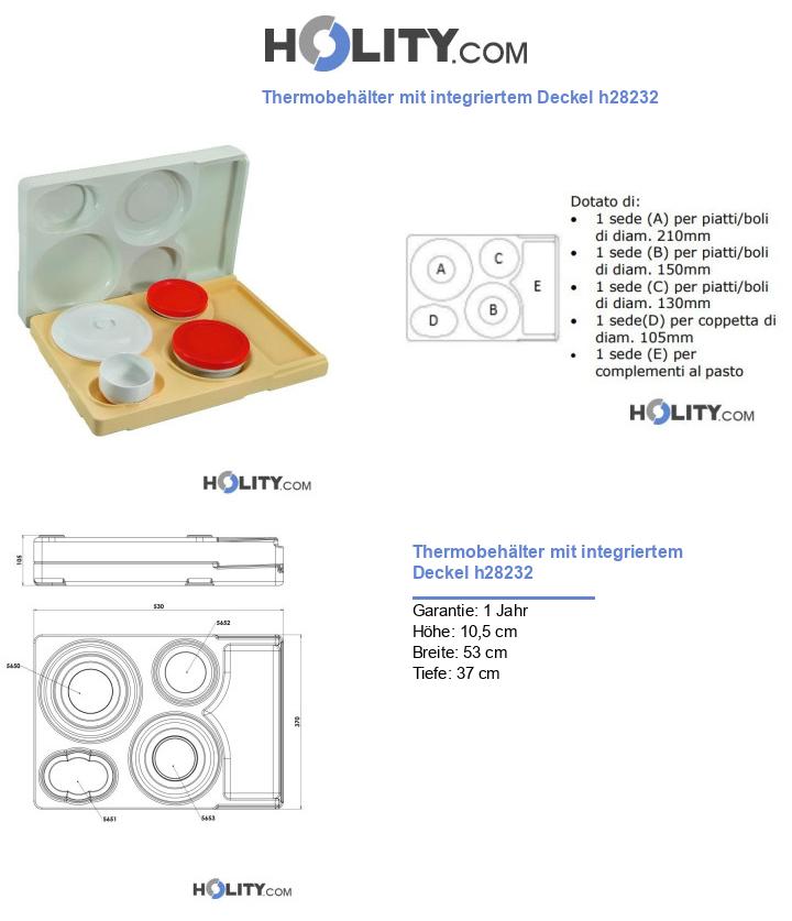 Thermobehälter mit integriertem Deckel h28232