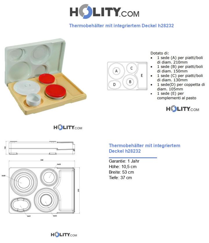 Isothermischer Behälter für Keramikschalen h28232