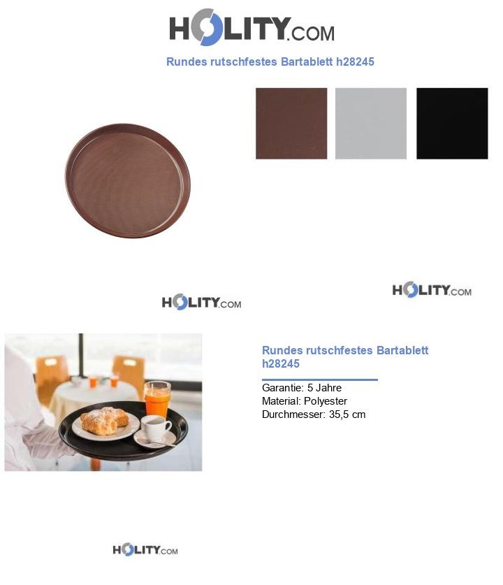 Rundes rutschfestes Bartablett h28245