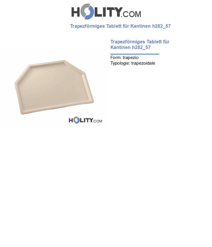 Trapezförmiges Tablett für Kantinen h282_57