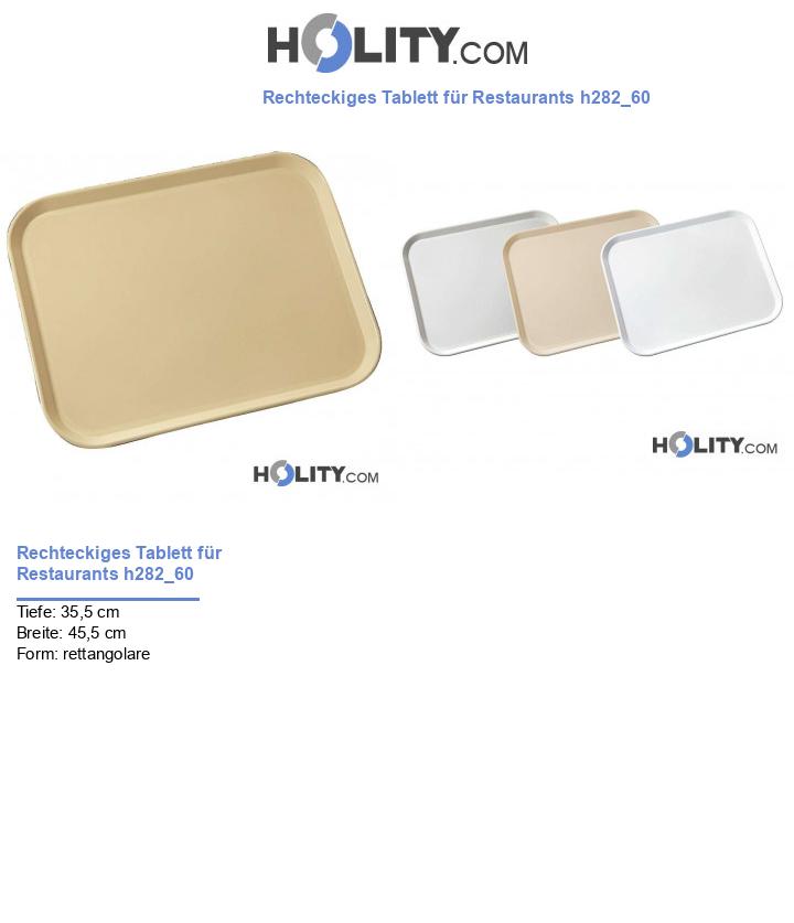 Rechteckiges Tablett für Restaurants h282_60