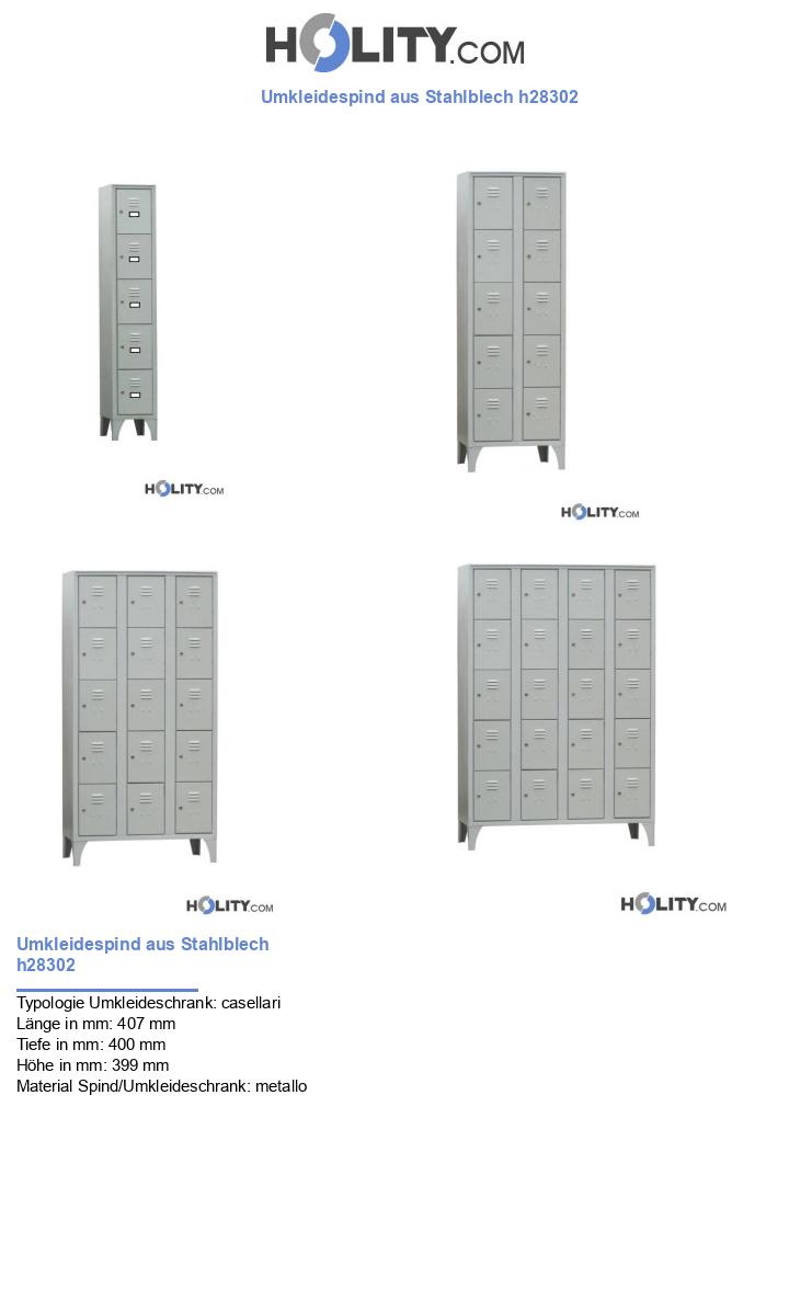Umkleidespind aus Stahlblech h28302