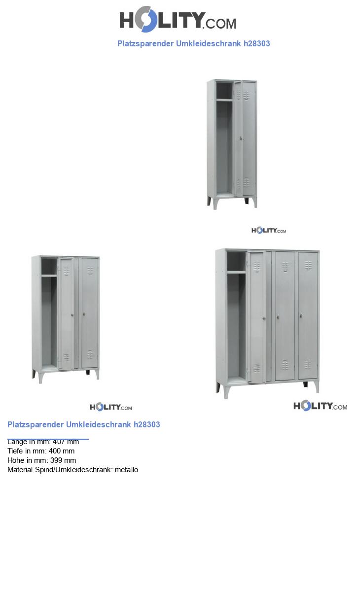 Platzsparender Umkleideschrank h28303