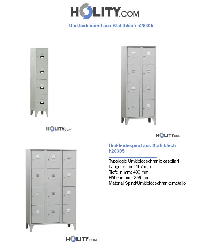 Umkleidespind aus Stahlblech h28305