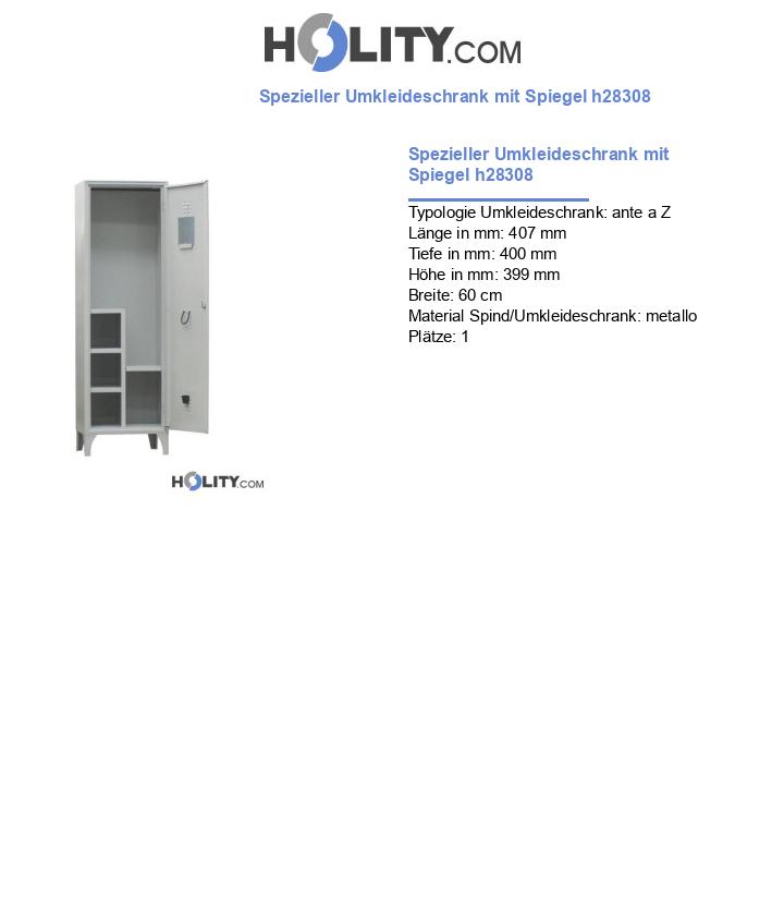Spezieller Umkleideschrank mit Spiegel h28308