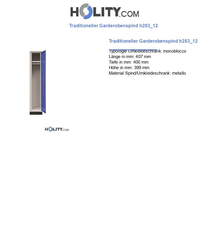 Traditioneller Garderobenspind h283_12