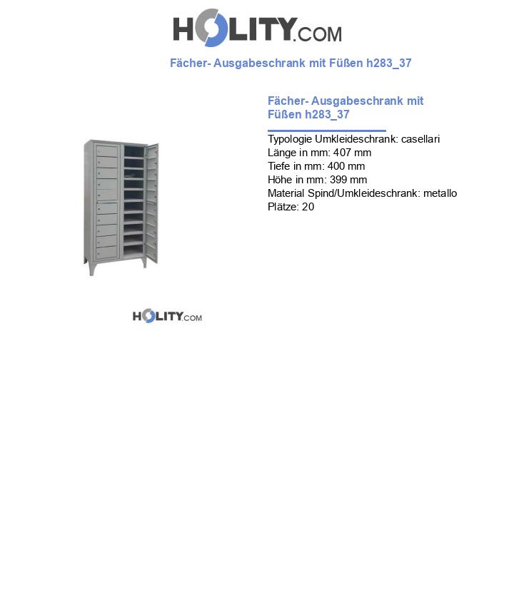 Fächer- Ausgabeschrank mit Füßen h283_37