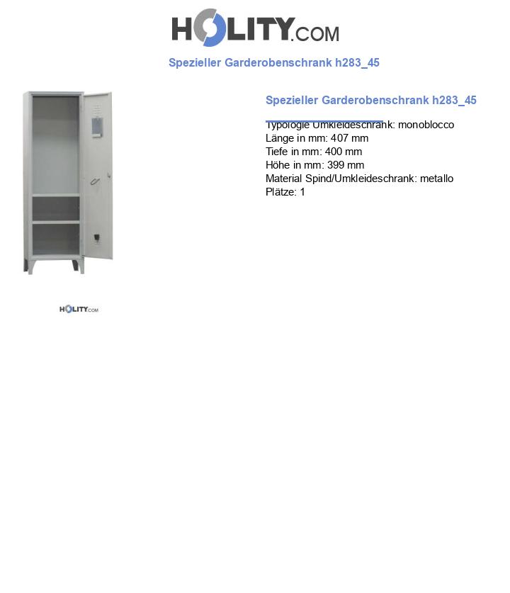 Spezielle Garderobenschrank h283_45