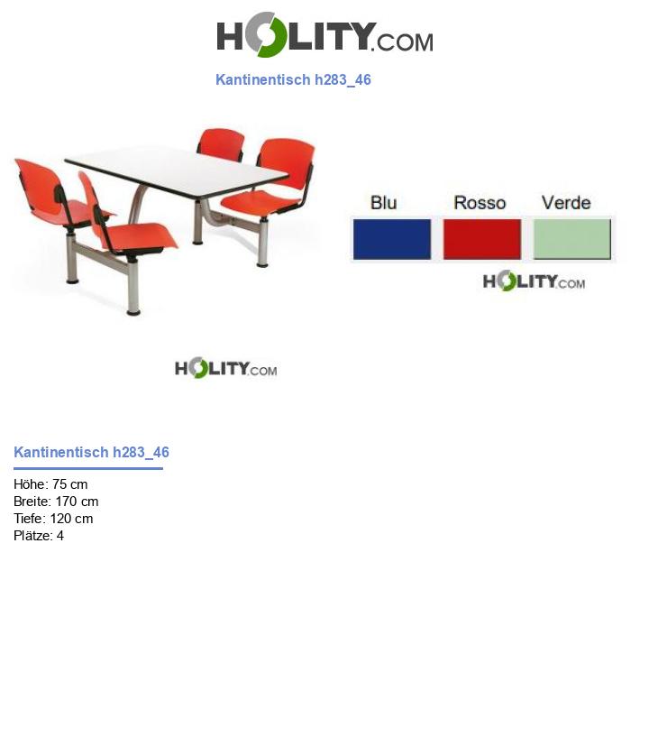 Kantinentisch h283_46