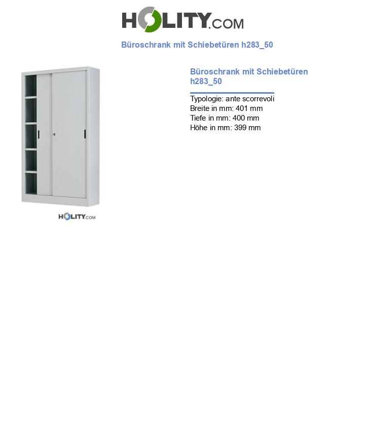 Büroschrank mit Schiebetüren h283_50