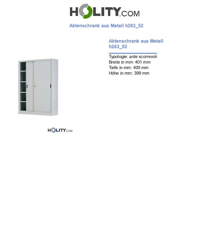 Aktenschrank aus Metall h283_52