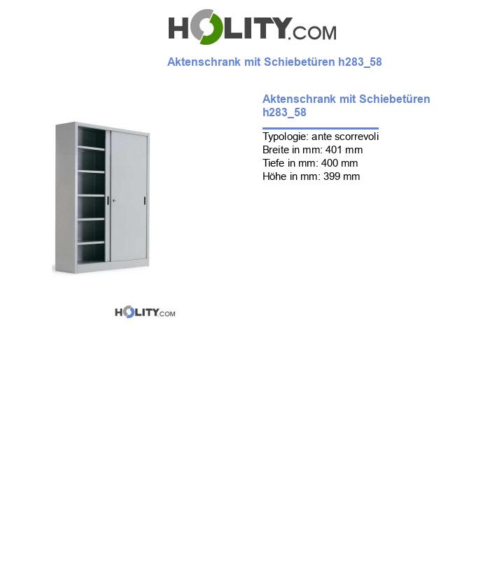 Aktenschrank mit Schiebetüren h283_58