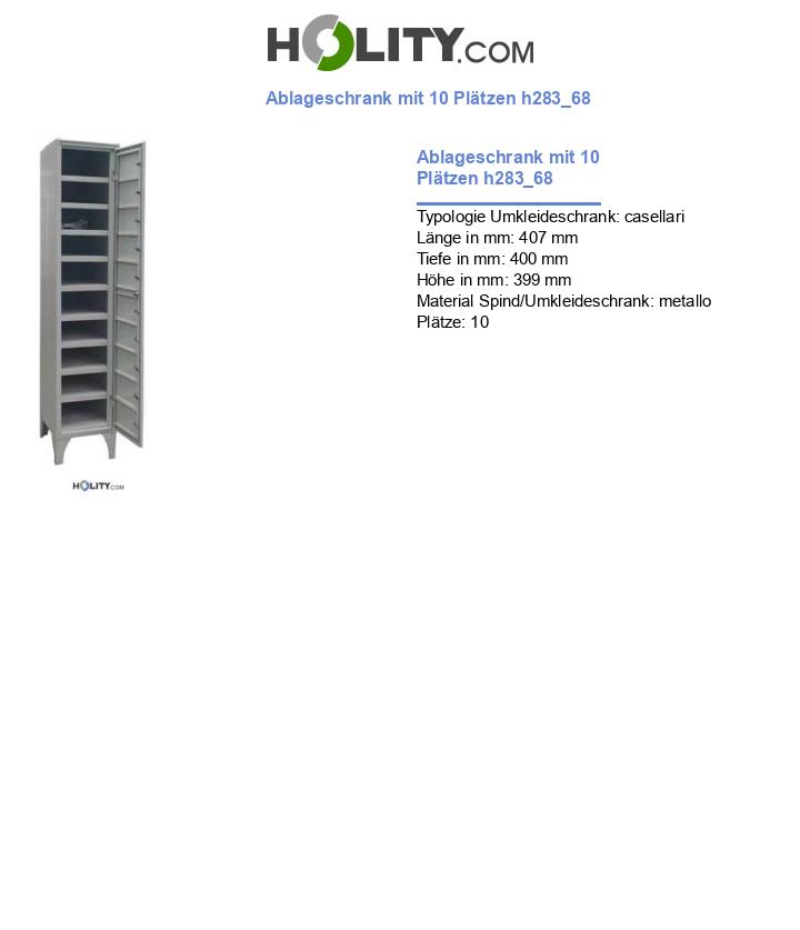 Ablageschrank mit 10 Plätzen h283_68