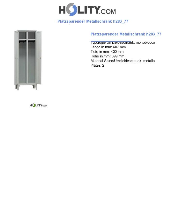 Platzsparender Metallschrank h283_77