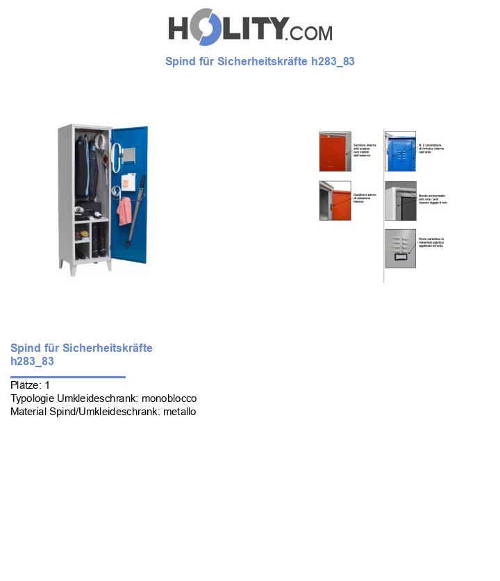 Spind für Sicherheitskräfte h283_83